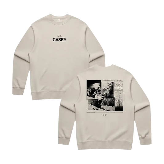 Embroidered Logo Crewneck - Bone
